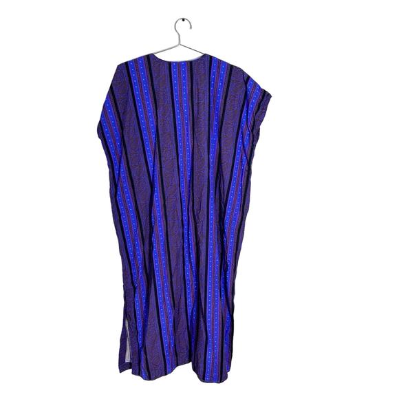 J. Peterman Vintage Cotton Multicolored Caftan Kaftan House Dress MuuMuu sz M - Picture 5 of 9